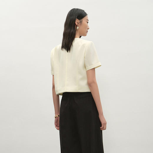 NEELLY纳俪商场同款夏季新款法式气质简约短外套女时尚通勤上衣N26044C04521 商品图1
