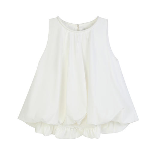 NEELLY纳俪商场同款夏季云朵轻盈感挂脖上衣女简约设计感套头上衣N26054R04411 商品图3