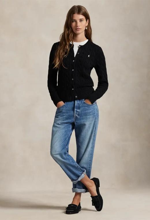 单品包邮单品包邮 THS-RL马球 女装 新款成衣染色棉质针织开衫 5色 BM3346 商品图6