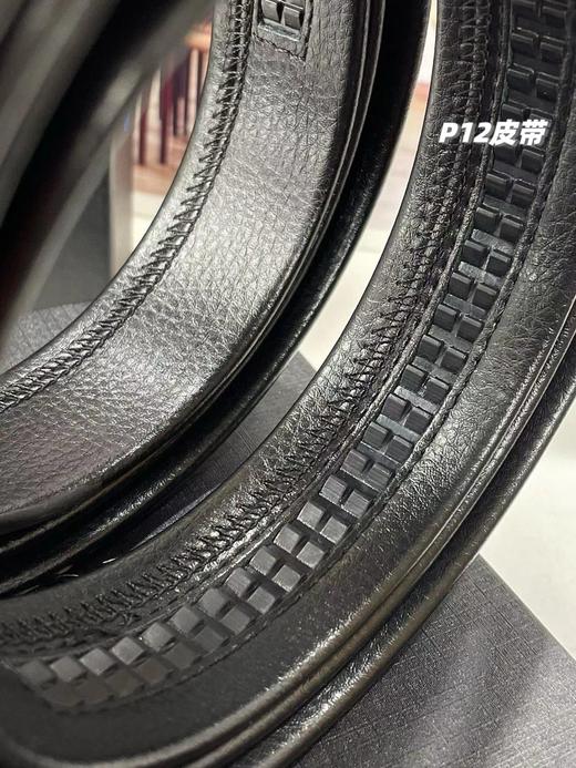 F030130男士双扣腰带自动扣纯牛皮腰带荔枝纹皮带 商品图10