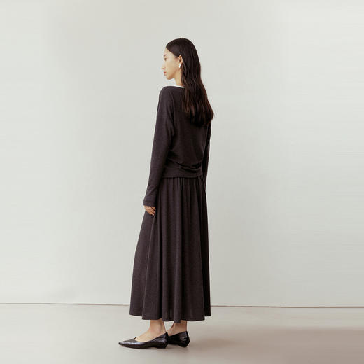 NEELLY纳俪商场同款春新款复古休闲针织套装女垂感柔润系两件套N26023Z01099 商品图1