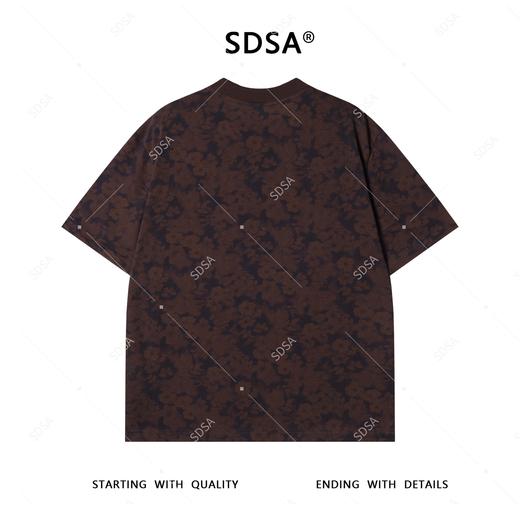 T4197夏季高级感新款男士小众设计扎染晕染圆领短袖T恤痞帅上衣 商品图4