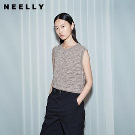 NEELLY纳俪商场同款春季新款简约时尚针织背心女百搭休闲上衣N26034A04501