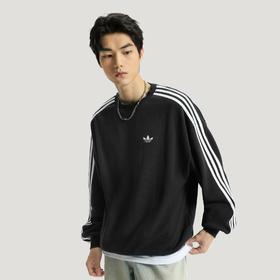 Adidas阿迪达斯3S CREW SWEATSHIRT 纯棉篮球风运动宽松长袖套头卫衣套头衫KG3898