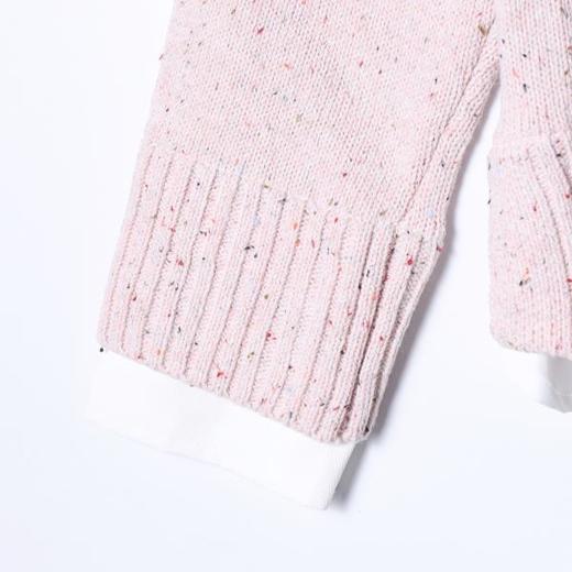 SDSA男装2026新款日系针织上衣杂点工艺衬衫领拼接宽松针织衫 商品图3