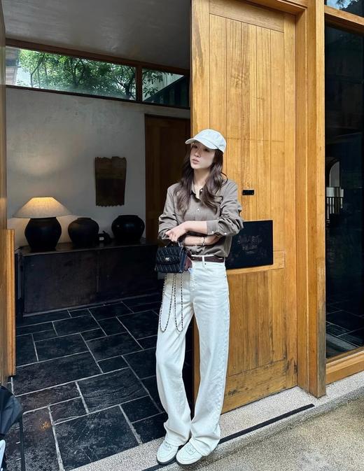 一店z 【16盎司环保牛仔】小禾大爆款！Ic早春原白蜡笔水洗棉牛仔裤 商品图11