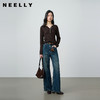 NEELLY纳俪商场同款春季新款复古阔腿水洗牛仔裤女休闲高腰长裤N26024H05506 商品缩略图0