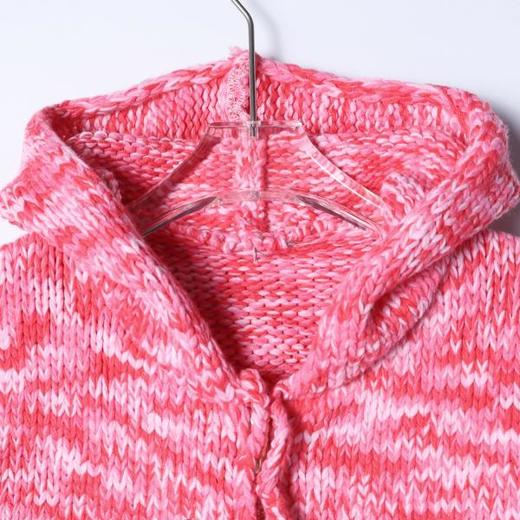 SDSA男装2026新款潮牌慵懒风针织开衫男女同款花纱连帽拉链毛衣 商品图1