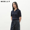 NEELLY纳俪商场同款夏新款经典简约POLO领针织短袖女宽松舒适上衣N26044A04403 商品缩略图0
