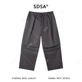 SDSA男装2026新款潮牌日系褶皱休闲裤男女同款细格纹阔腿裤