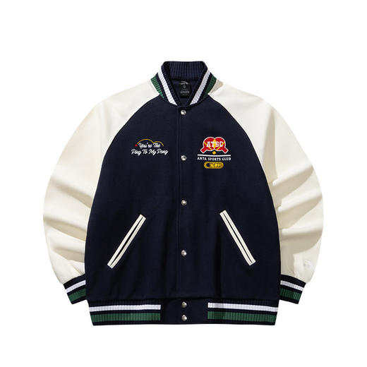 【樊振东同款】安踏美式复古棒球服夹克男休闲外套上衣152618702S-1 商品图0