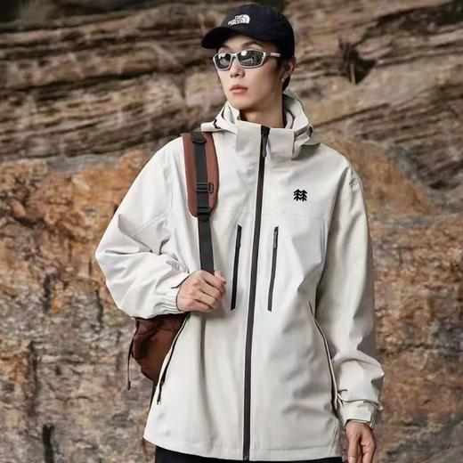 F030113多功能户外休闲防风防雨宽松连帽运动休闲冲锋衣外套 商品图7