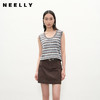 NEELLY纳俪商场同款夏季新款复古条纹撞色针织衫女显瘦百搭背心N26054A04611 商品缩略图0