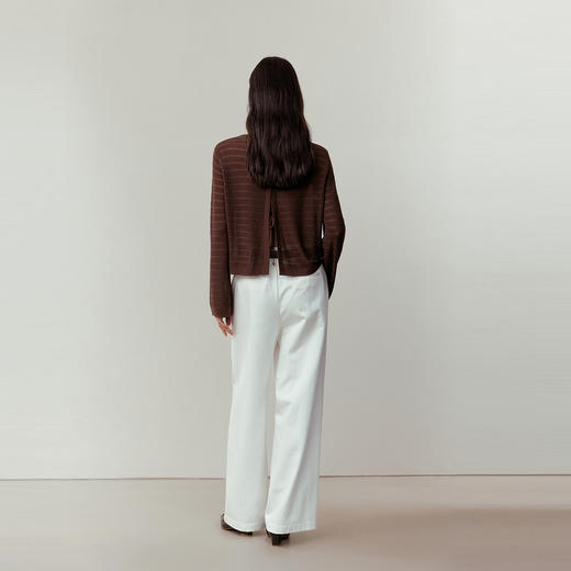 NEELLY纳俪商场同款春季新款时尚高腰阔腿裤女随性舒适直筒长裤N26031H01119 商品图1