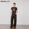 NEELLY纳俪商场同款春新款时尚休闲百搭工装阔腿裤女宽松舒适长裤N26031H01120 商品缩略图0