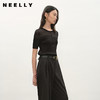 NEELLY纳俪商场同款夏新款圆领个性坑条针织衫女百搭修身显瘦毛衣N26044A04511 商品缩略图0
