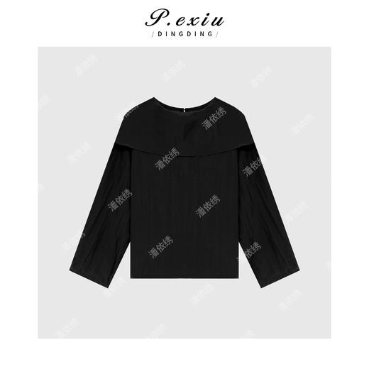 04-6潘依绣丁丁宠粉早春气质设计款半高领衬衣Q18881 商品图0