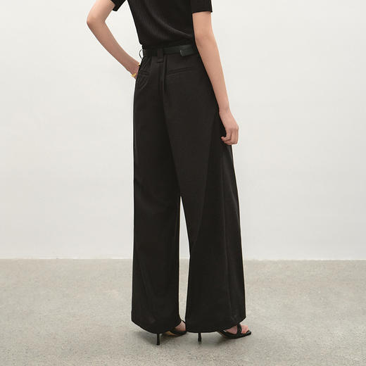 NEELLY纳俪商场同款夏季新款黑色通勤直筒裤女时尚百搭显瘦休闲裤N26044H04419 商品图1