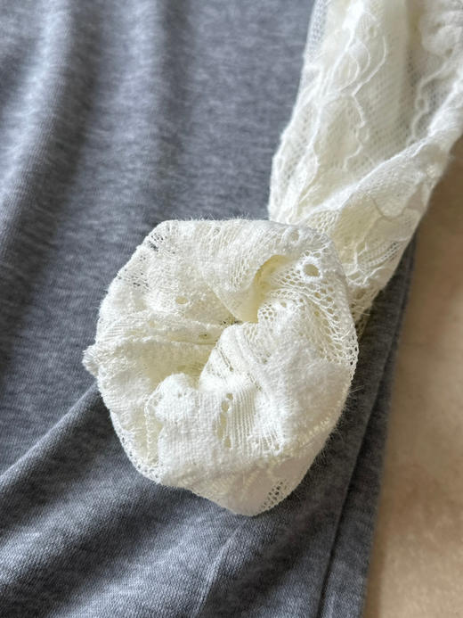 韩国东大门KT猫蕾丝拼接卡通印花假两件T恤 商品图14