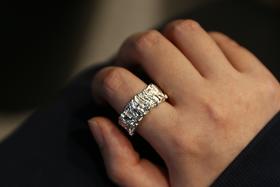 CHEZ BOQUE 覆盖系列原创手工925银褶皱肌理戒指《无限褶皱1号》