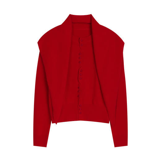 NEELLY纳俪商场同款春季新款设计感披肩针织开衫女显白气质上衣N26011A01002 商品图3