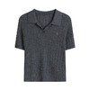 NEELLY纳俪商场同款夏新款经典简约POLO领针织短袖女宽松舒适上衣N26044A04403 商品缩略图3