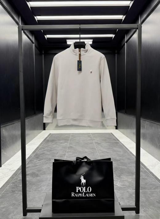 F030111双面麂皮绒拼接秋冬男士半拉链卫衣 商品图6