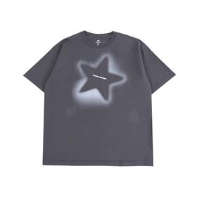 【春上新】【6折】7楼CONVERSE匡威 黑灰色男女同款涂鸦扎染短袖T恤MCJ647-GDA 吊牌价269元 折后价161