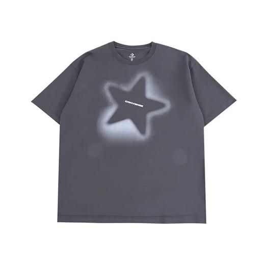 【春上新】【6折】7楼CONVERSE匡威 黑灰色男女同款涂鸦扎染短袖T恤MCJ647-GDA 吊牌价269元 折后价161 商品图0