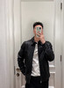 31-7 极限特惠48H 圆正尾货 小马刺绣 黑色翻领绊口 更细腻柔软羔羊皮 男士皮衣夹克外套 老朱穿L 商品缩略图7