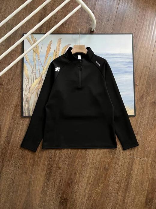 F030116春款上新男女户外速干透气半拉立领长袖T恤卫衣 商品图1