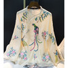 丁摩 复古新中式圆领绣花衬衫女春夏季新款国风休闲上衣潮长袖6ZF-6318 商品缩略图0