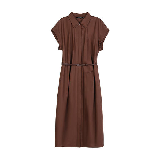 NEELLY纳俪商场同款夏新款复古气质通勤衬衫连衣裙女可露丽风长裙N26044Y04413 商品图3