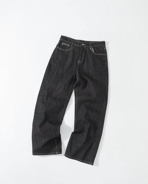 F030193美式赤耳丹宁复古水洗直筒微阔重磅原牛牛仔裤 商品图8