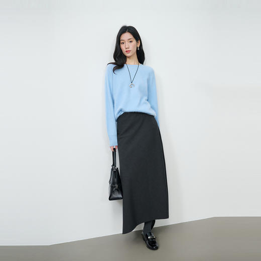 NEELLY纳俪商场同款春季新款显白宽松软糯针织女休闲亲肤绒感上衣N26014A06603 商品图3