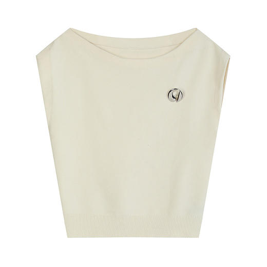 NEELLY纳俪商场同款夏新款设计感一字领针织衫女斜肩两穿显瘦上衣N26044A04509 商品图3