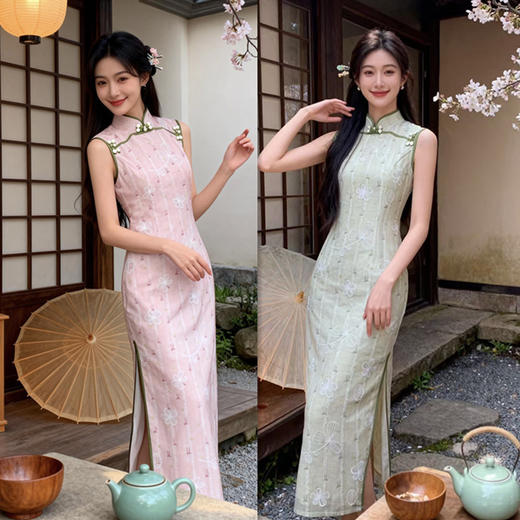 港风新中式年轻少女款，日常可穿无袖旗袍GX-901543 商品图0