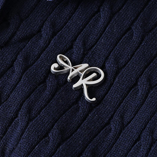 百媚生 气质优雅假两件翻领长袖针织开衫DFL11428 商品图2