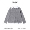 SDSA男装2026新款日系针织上衣杂点工艺衬衫领拼接宽松针织衫 商品缩略图0