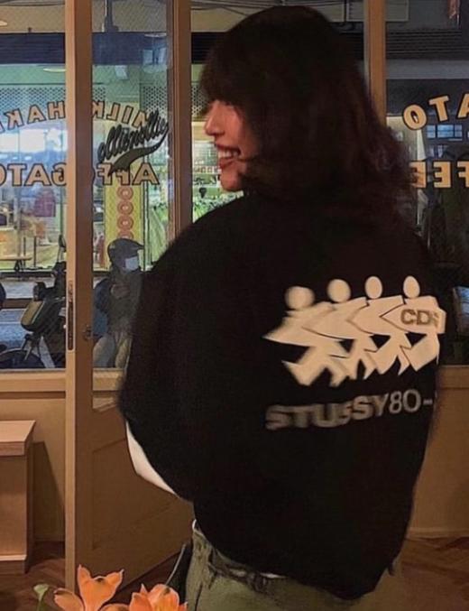 F030163联名款logo印花情侣圆领长袖T恤 商品图1