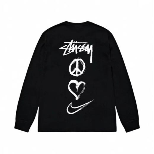 F030164联名款logo印花情侣圆领长袖T恤 商品图4