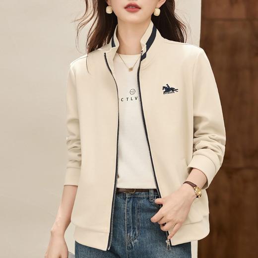 百媚生 立领卫衣外套休闲运动开衫XS82530125 商品图1