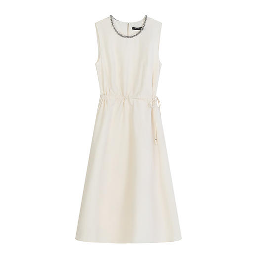 NEELLY纳俪商场同款夏新款简约圆领背心裙女气质舒适设计感连衣裙N26044Y04554 商品图3