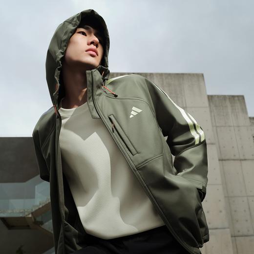 Adidas阿迪达斯TH SOFTSHELL JACKET 拒水保暖运动休闲连帽软壳夹克外套KR2497 商品图3