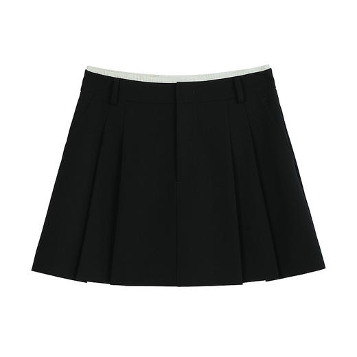 NEELLY纳俪商场同款夏季新款经典学院风百褶裙女显瘦遮胯百搭短裙N26044E04525 商品图3