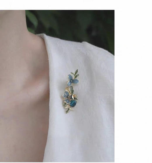 shes茜子梵高鸢尾胸针 紫/蓝双色绝美上线 商品图10