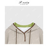 A008潘依绣丁丁宠粉韩系撞色慵懒风宽松加厚磨绒连帽抽身简约卫衣Q85484 商品缩略图2