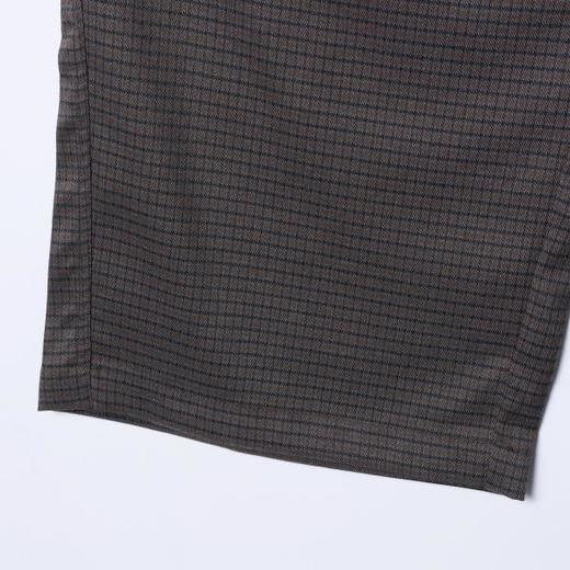 SDSA男装2026新款潮牌日系褶皱休闲裤男女同款细格纹阔腿裤 商品图3