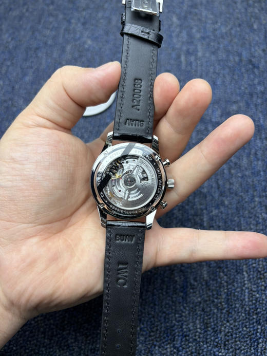 【客订美洲鳄鱼皮表带】APS万国葡萄牙计时系列 APS葡计透底 男士腕表 APS葡计白盘金针 丹东Cal.69355一体机 商品图7