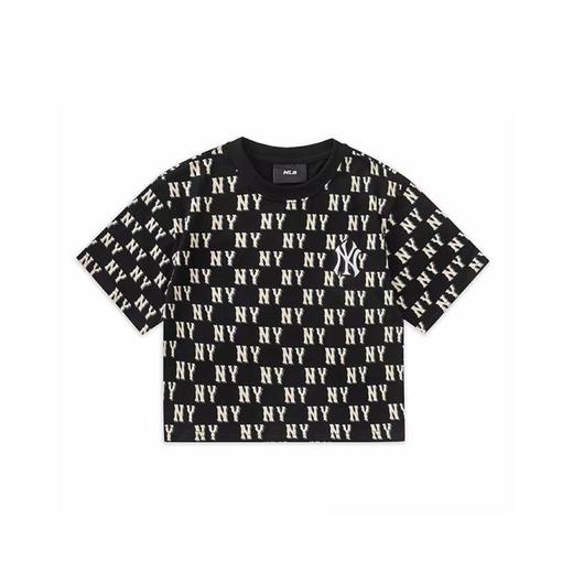 F030168夏季休闲百搭字母满印短款圆领套头T恤 商品图2